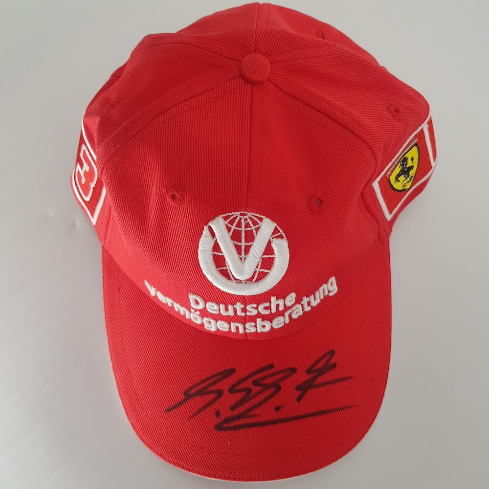 Ferrari Michael Schumacher Embroidered Signature Cap Rare orders HTF Checkered