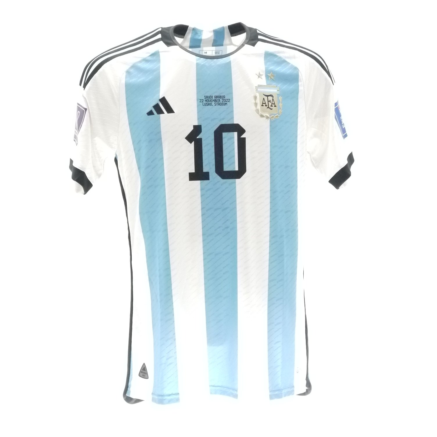 Lionel Messi Argentina 2022 World high quality Cup Match Slim Fit Home Soccer Jersey 2022-23