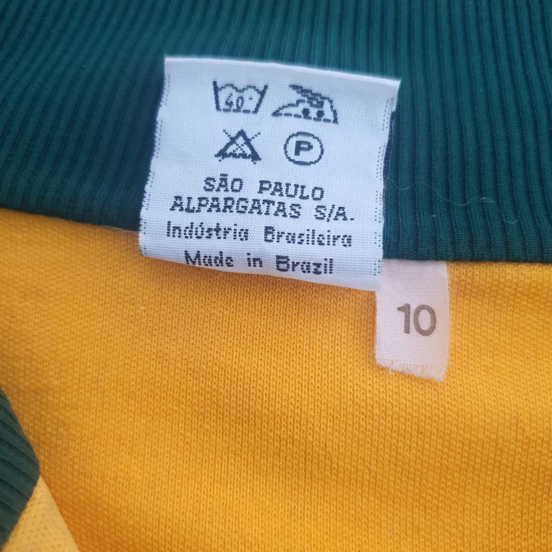 1988/91 BRAZIL Vintage Topper Home Football Shirt Jersey (S