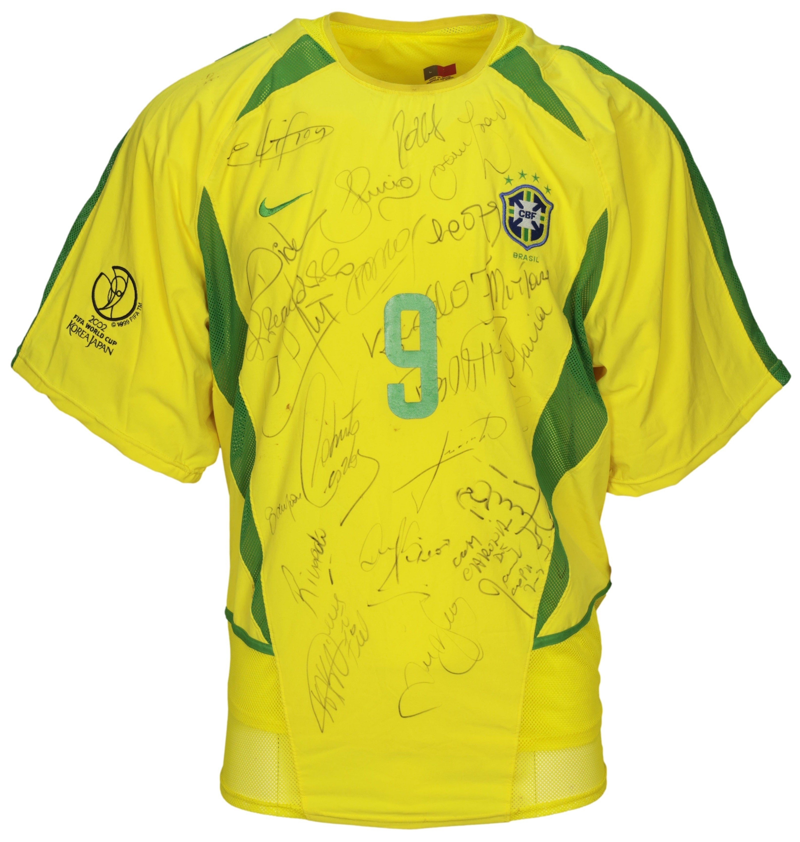 Brazil Ronaldo match shirt - World Cup 2002 - Signed