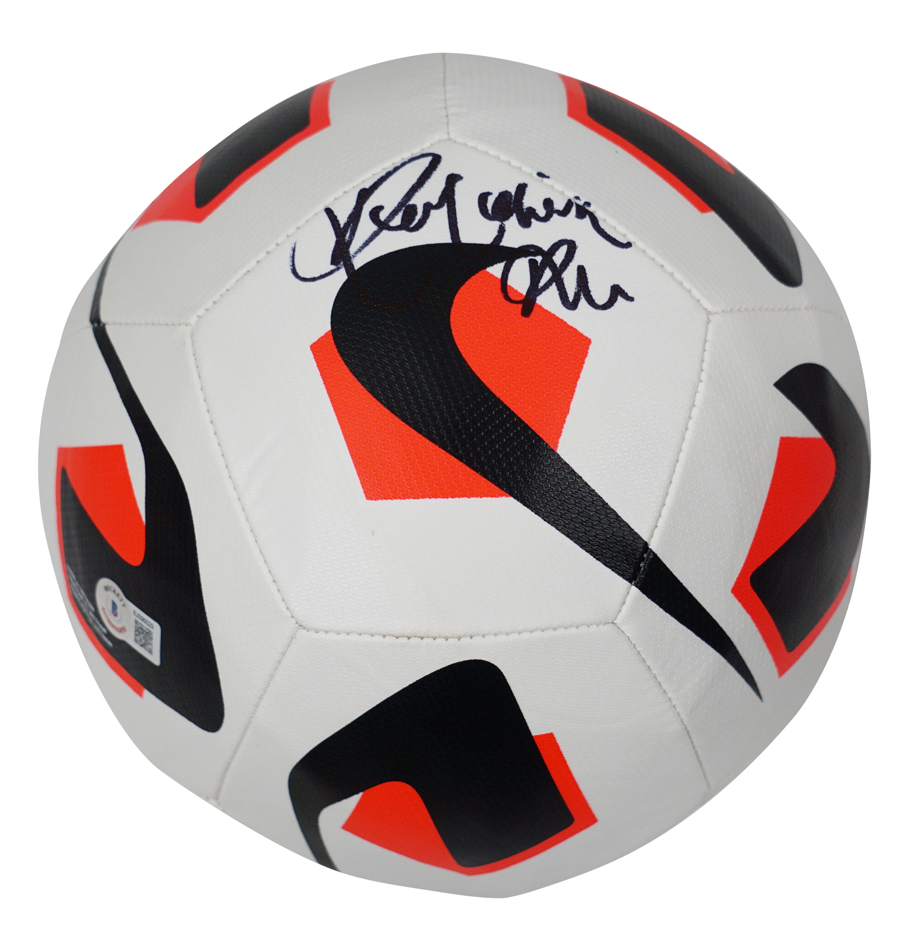 Nike store soccer ball signed by Ronaldinho with COA