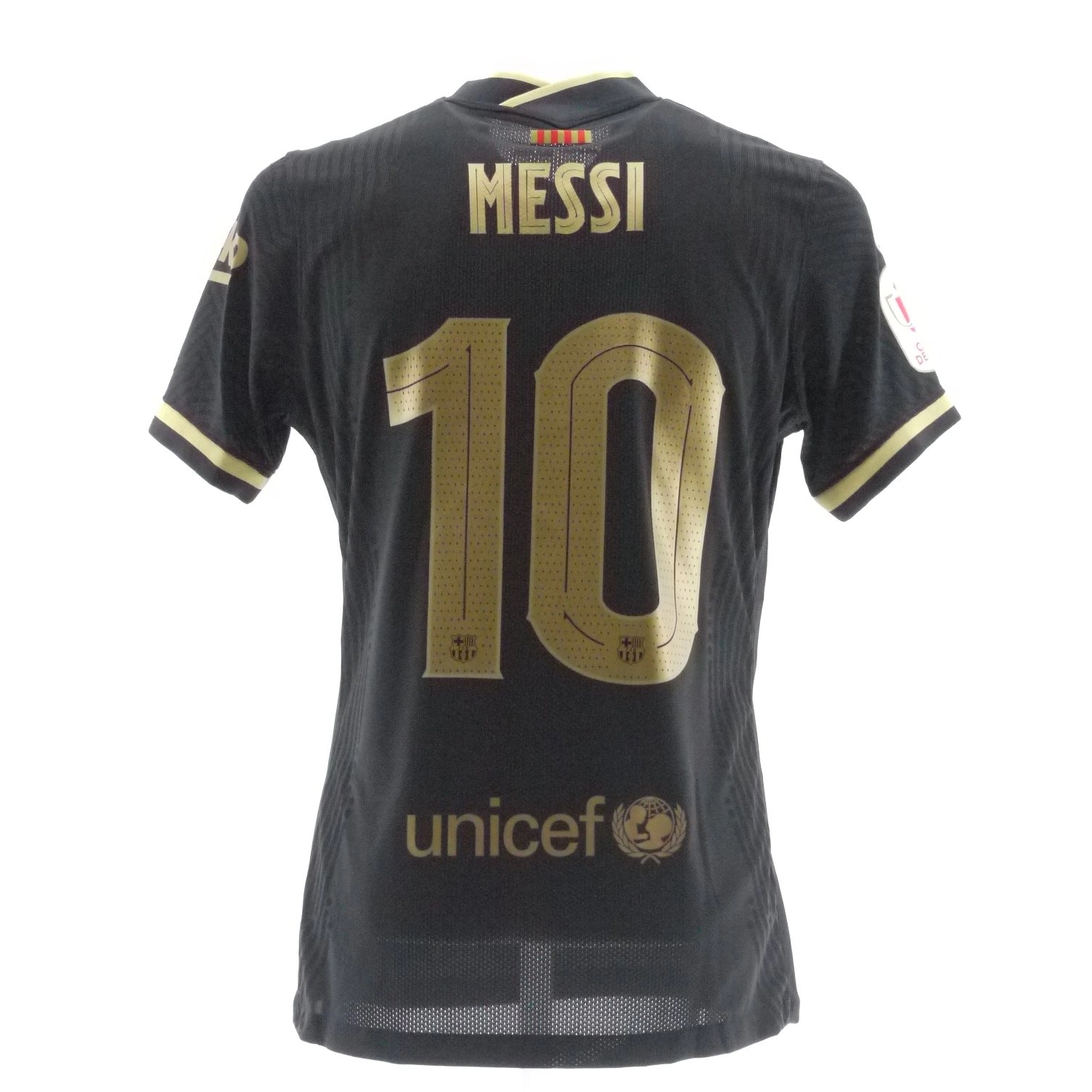 Barça Messi Black And Gold Jersey Messi Barcelona Match Shirt Vs