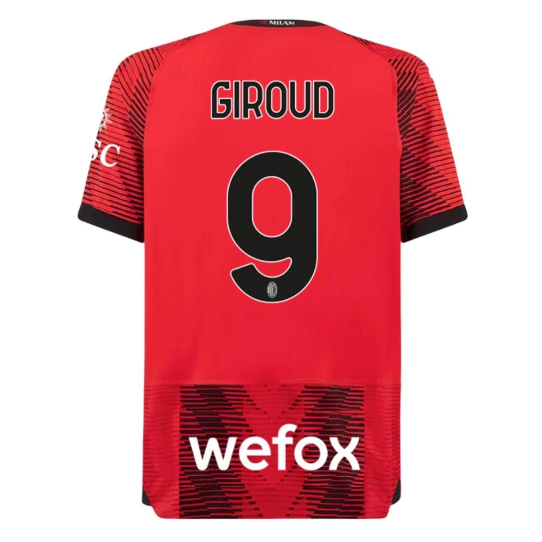 Milan store shirt signed by Giroud with dedication and video proof