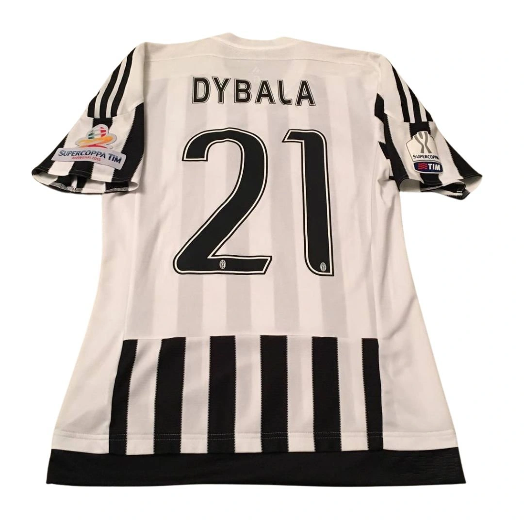 【大学生の特権】学生証で送料無料になる レアJuventus DYBALA 21 シャツ S 黒金2015-2016（Adidas ウェア