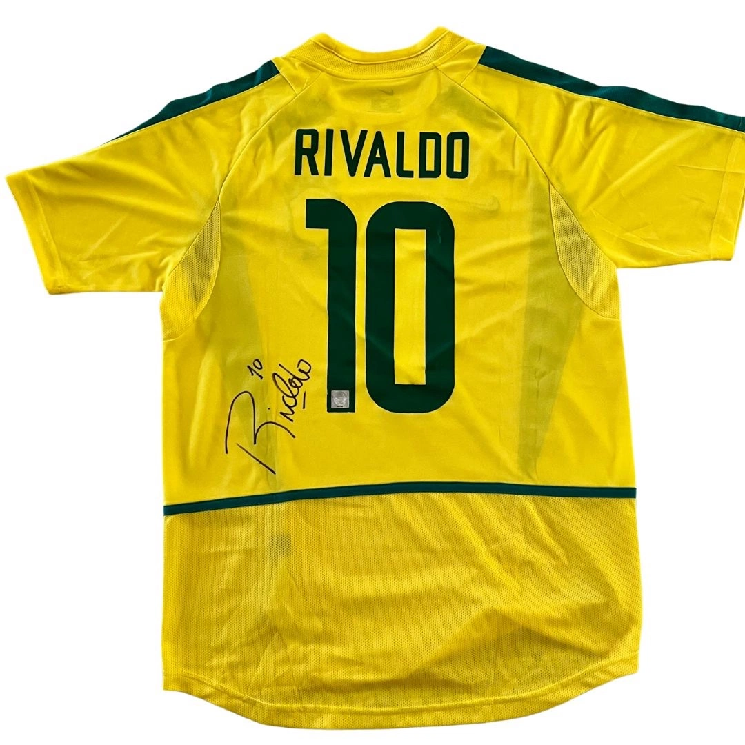 Rivaldo Brazil store shirt - Signed