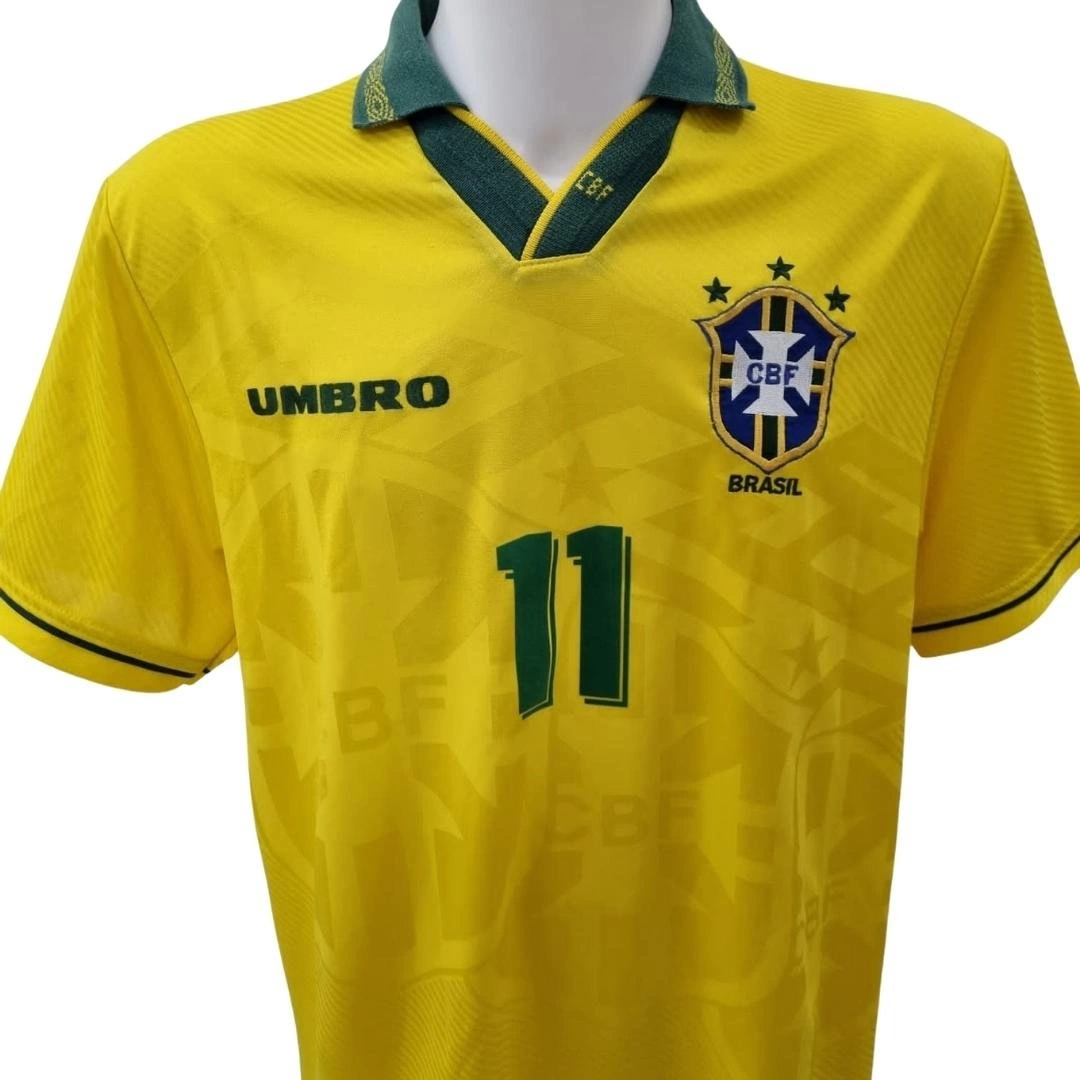 1994ブラジル代表 #11 ロマーリオ UMBRO ROMARIO 1994/95 Romario #11 Brazil Vintage Umbro Home Football Shirt