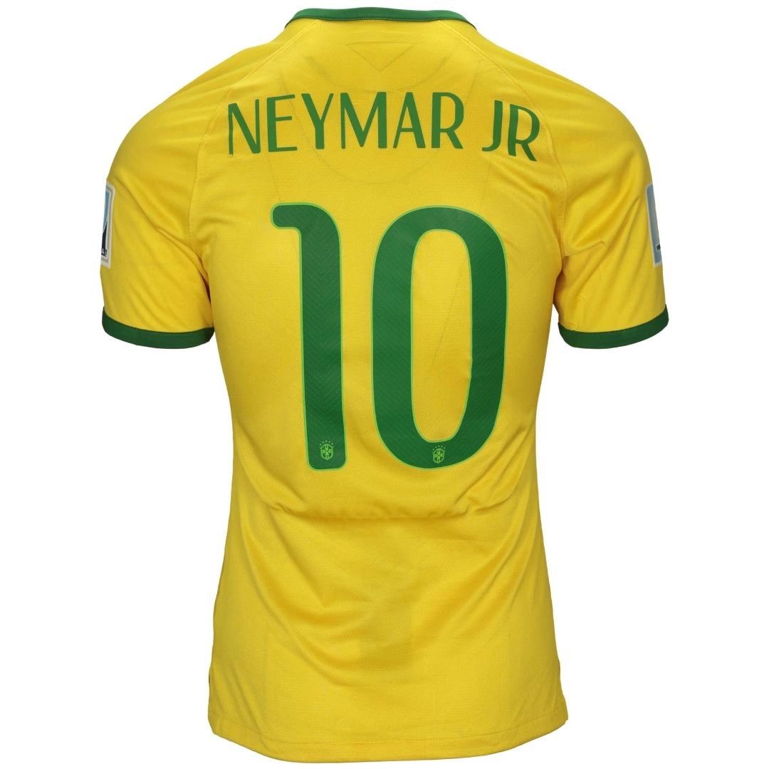 Neymar Brazil match shirt | 2014 World Cup | Signed by Luis Fabiano
