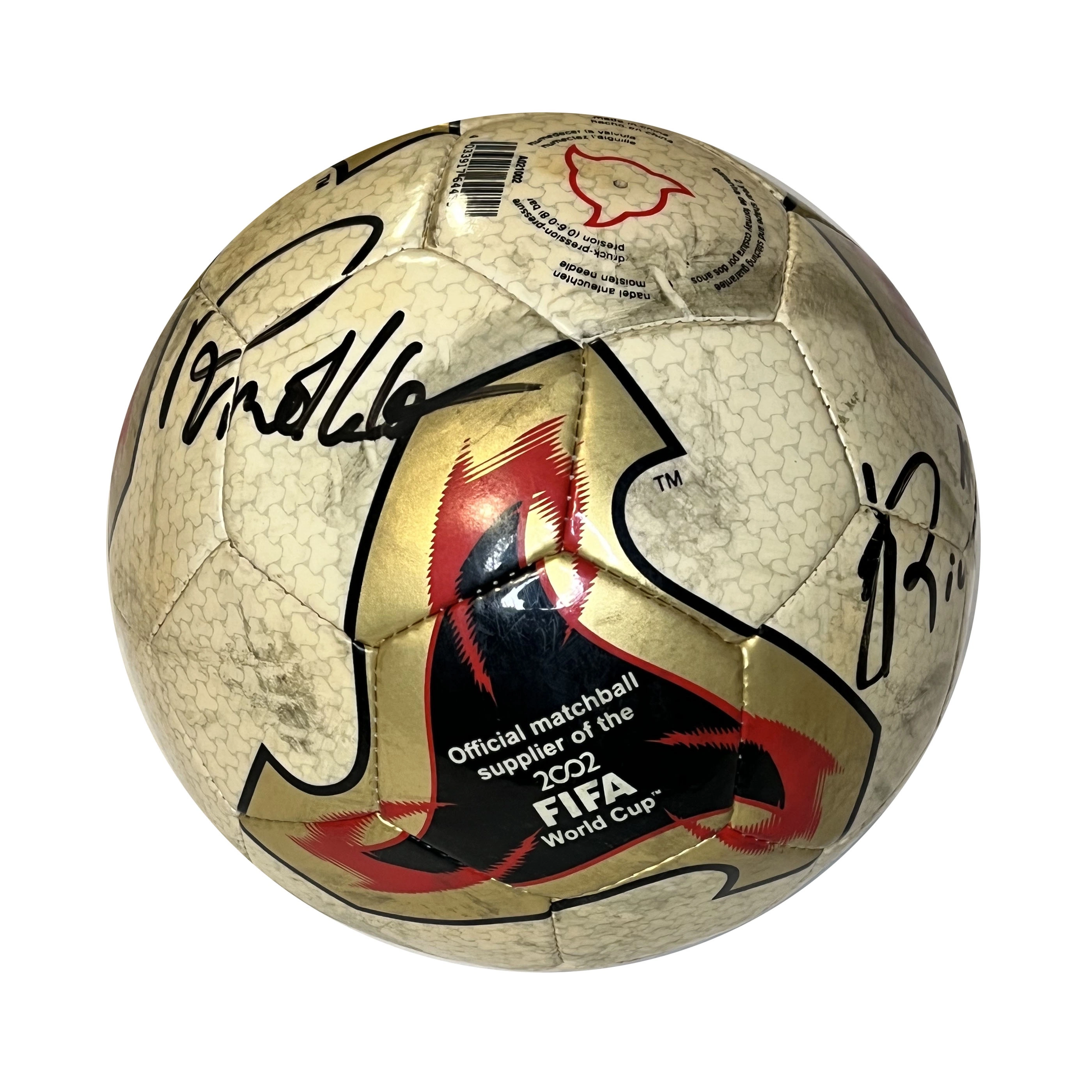 ⭐2002⭐サイン入り⭐Soccer ball autographed サッカー World Cup 2002 store ball - Signed by Ronaldo and Rivaldo with pre-COA