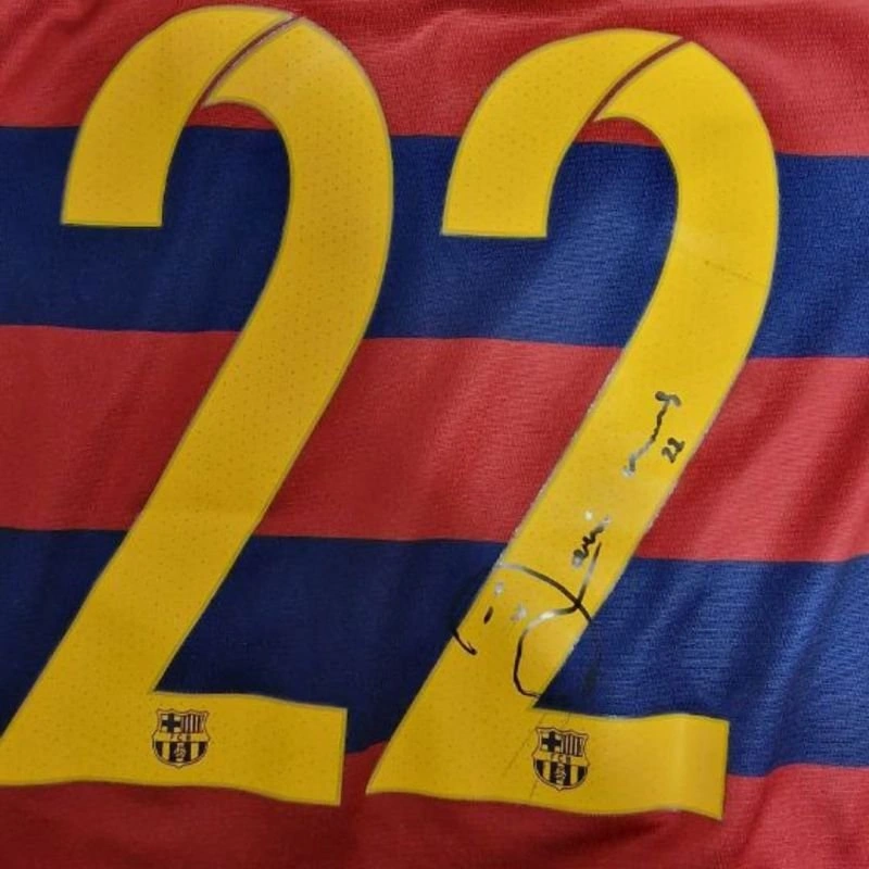 Dani Alves Barcelona store shirt - Signed
