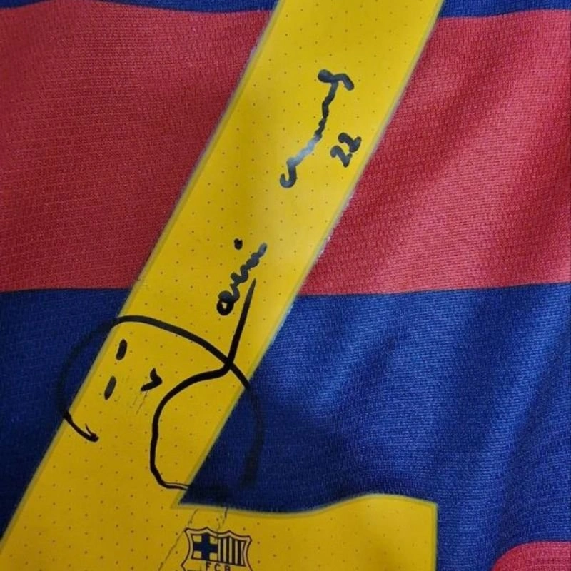 Dani Alves Barcelona store shirt - Signed
