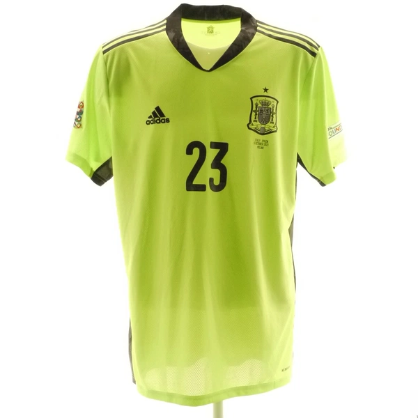 Unai Simon Spain Match Shirt Vs Italy Unai Simon Spain Match Shirt Vs Italy