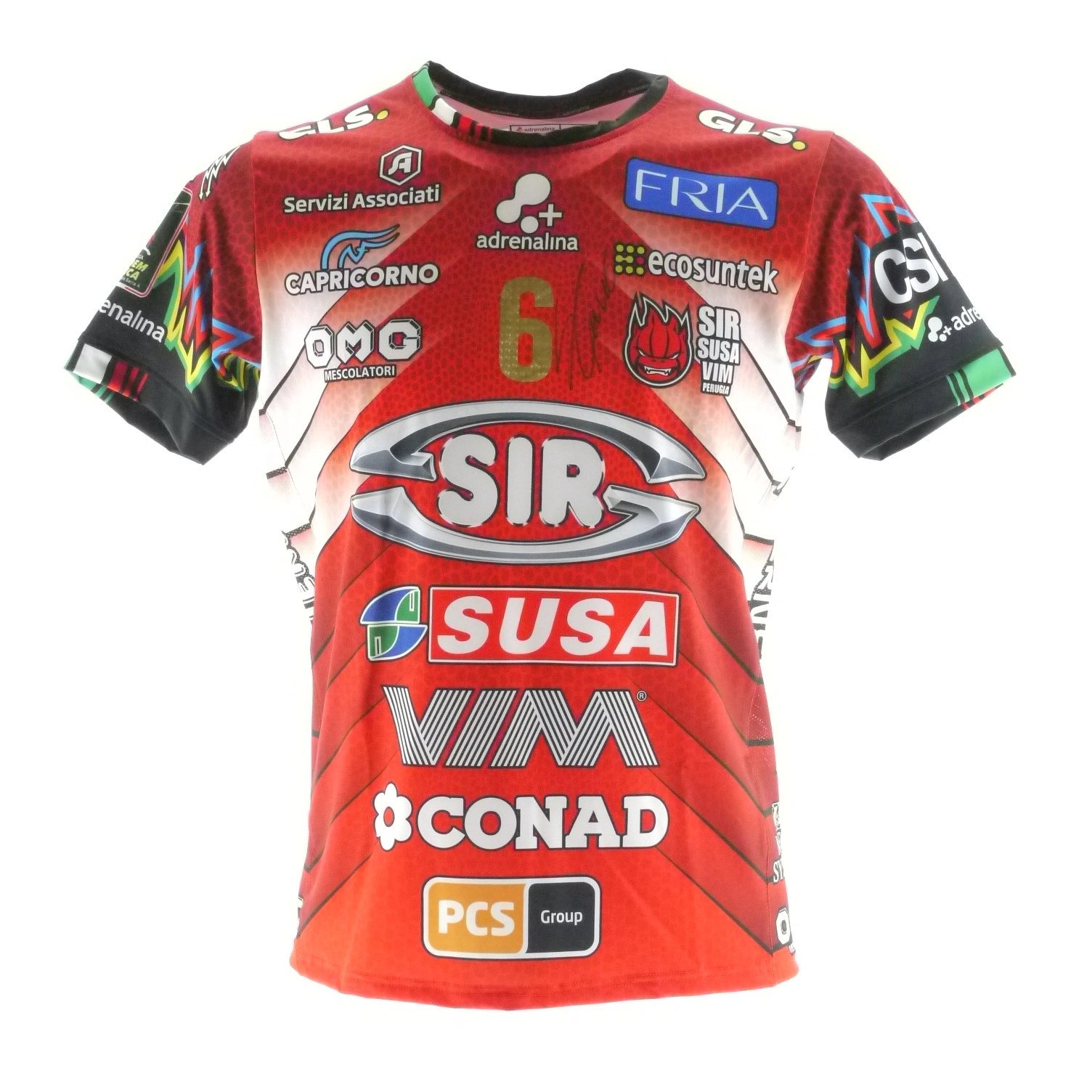 Sir Safety Perugia Simone Giannelli store shirt - Signed
