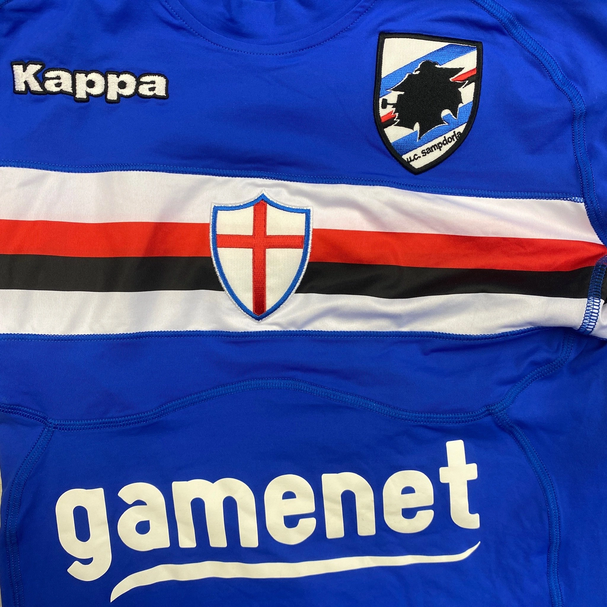 Maillot Sampdoria Match Porté – Castellini – Saison 2011/2012 – Version Domicile Serie B – Kappa