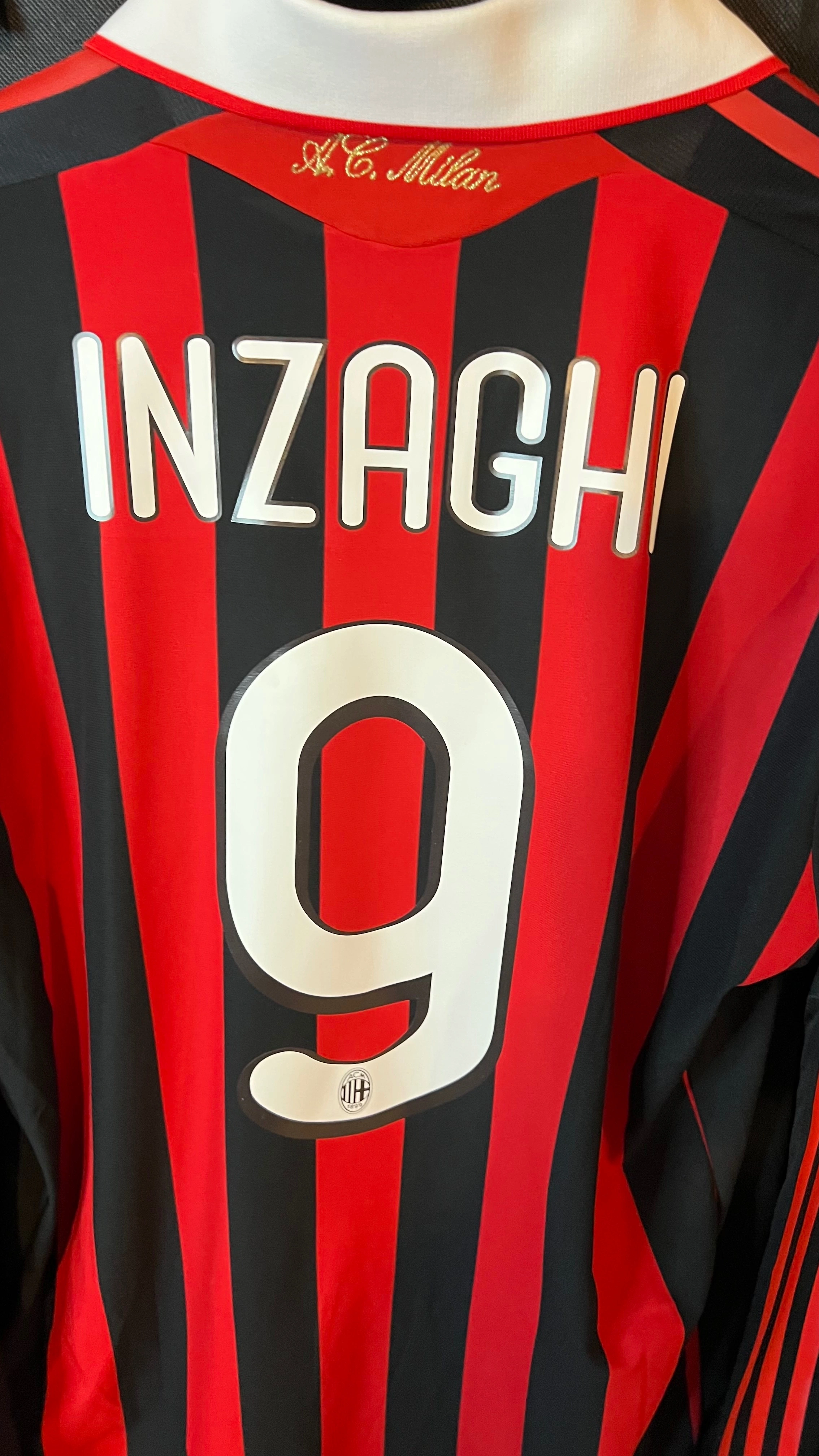 Inzaghi Milan match shirt