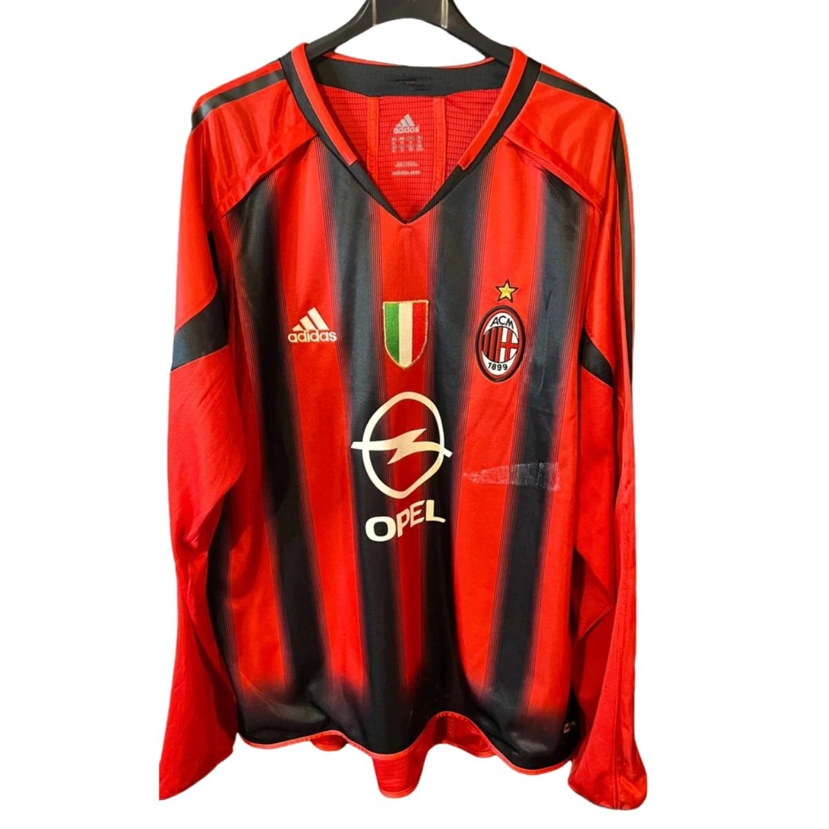 Long Sleeve Maglie Milan 2004 2004/05 AC Milan Home Shirt By
