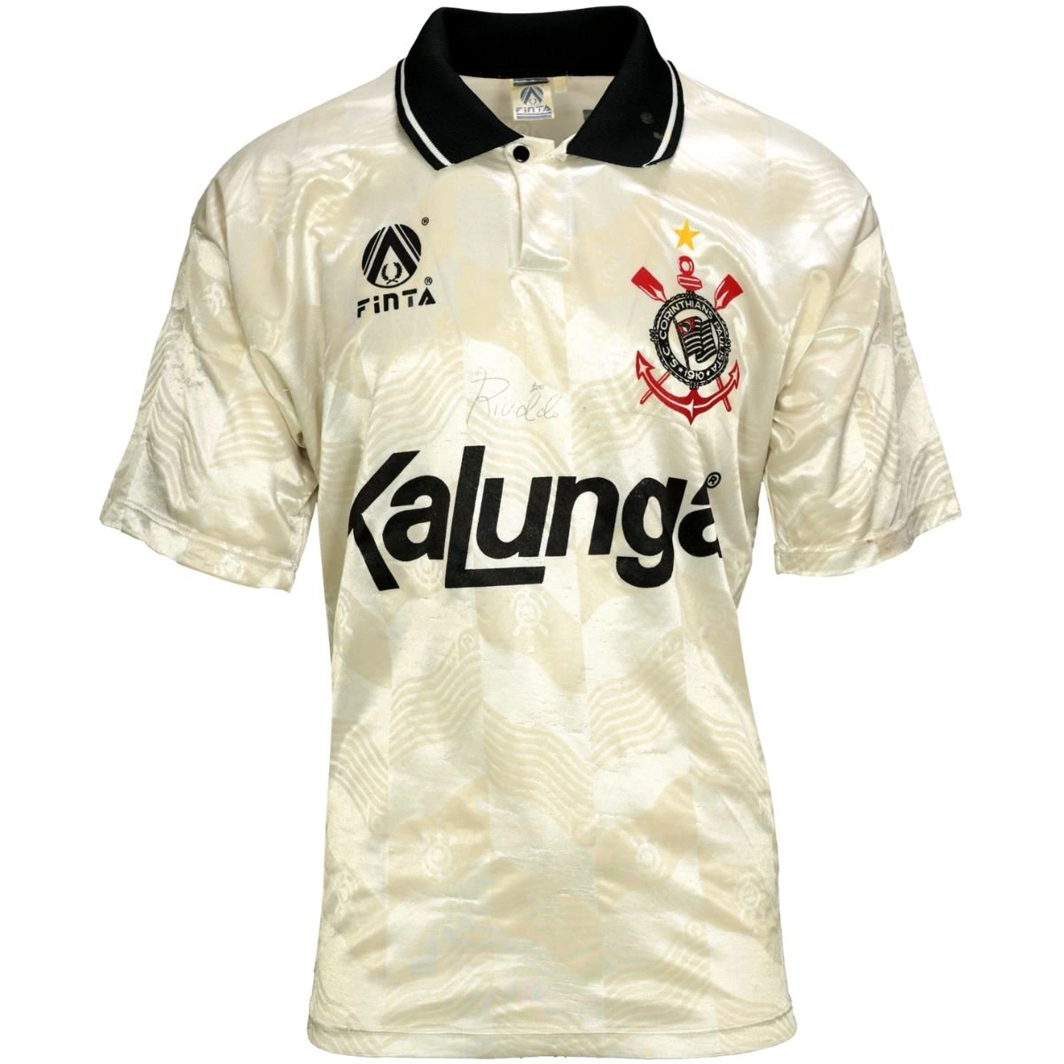 Rivaldo Corinthians match shirt - Signed