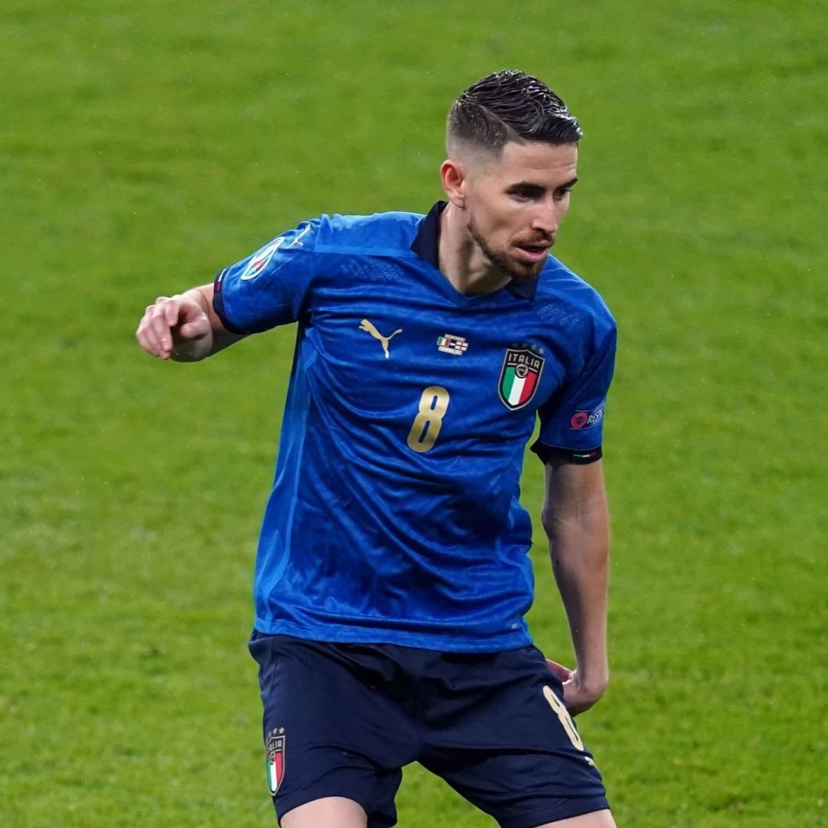 PUMA イタリア代表 Jorginho 8番 シャツ L Men's Puma Jorginho Blue Italy National Team 2022/23 Home
