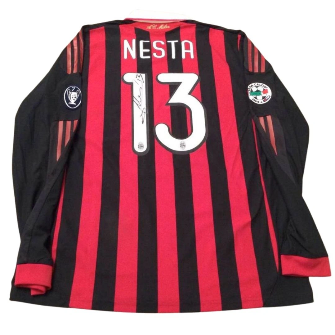90s AC Milan NESTA soccerユニフォームゲームシャツ　S 90s AC Milan NESTA soccerユニフォームゲームシャツ S