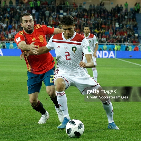 Hakimi Morocco Match Shirt Vs Spain 2018 World Cup Hakimi Morocco Match Shirt Vs Spain 2018 World Cup