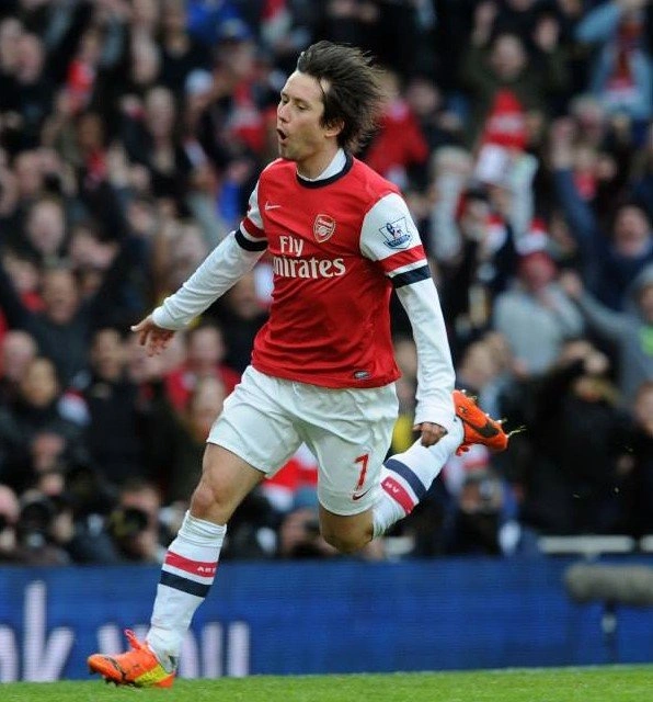 Rosicky Arsenal match shirt