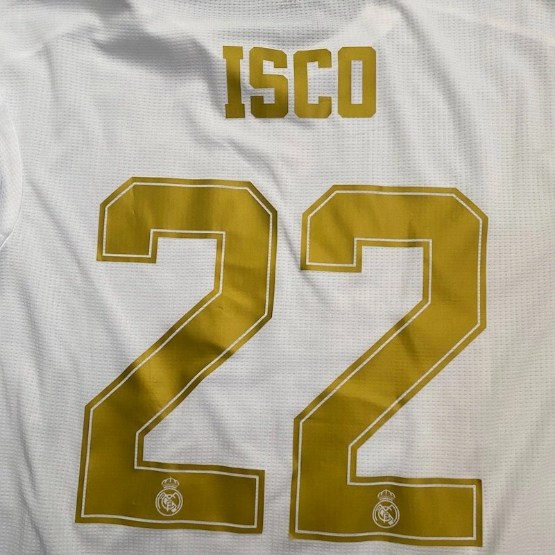 レアル白色、Sサイズ、22 ISCO Real Madrid 2016 - 2017 Home Jersey #22 Isco Adidas White