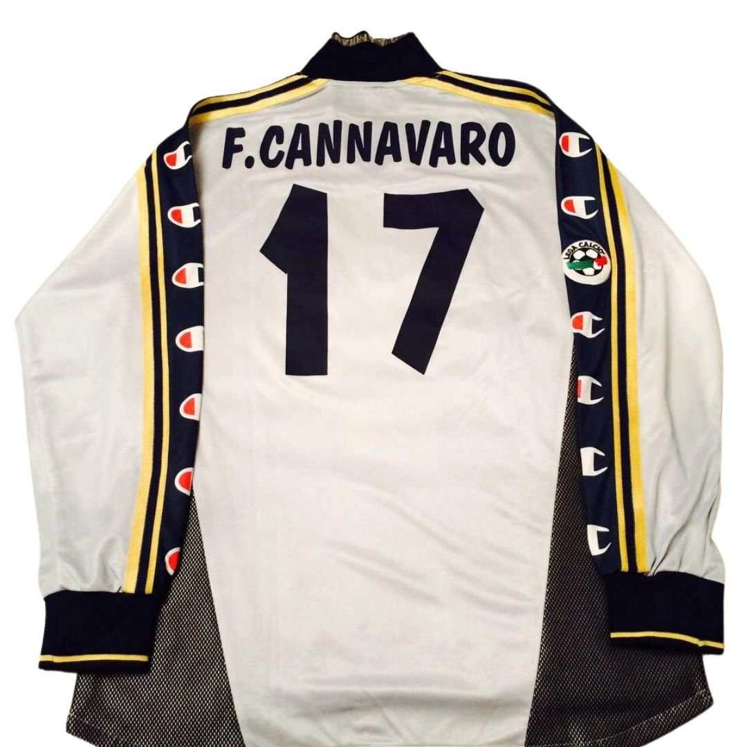 パルマ F. CANNAVARO 17 シャツ Parma AC F.Cannavaro #17 Football 2001-2002 Vintage Jersey