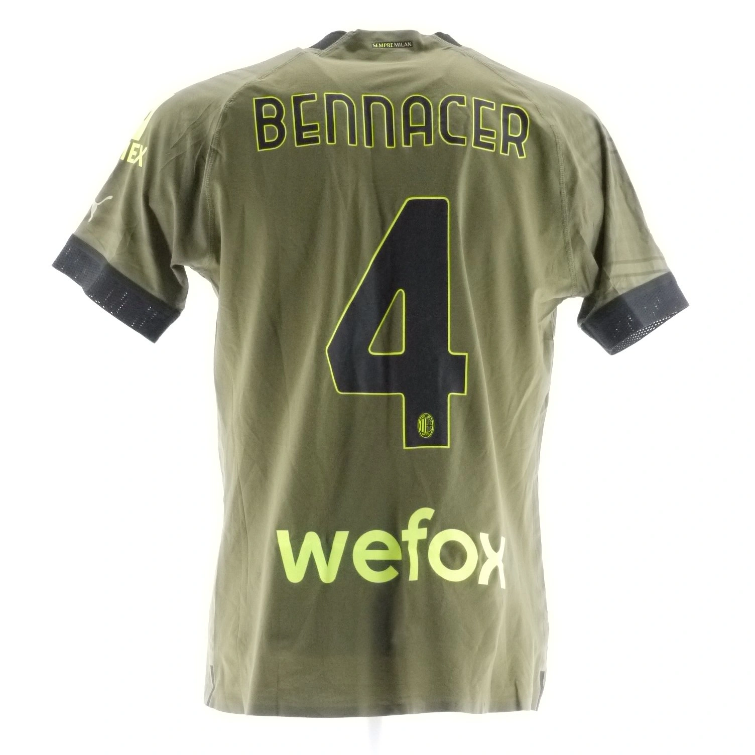 Maillot AC Milan Bennacer - Match Porté 2019/2020 - Vintage, Collector