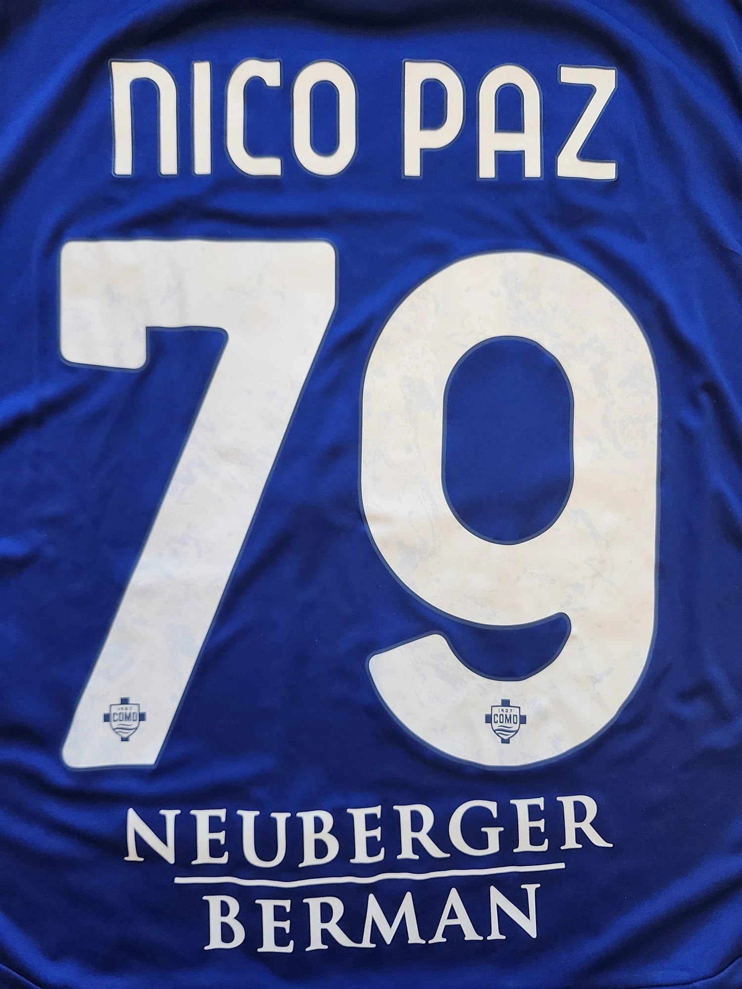 Nico Paz Como Worn Shirt Vs Hellas Verona Signed With COA Nico Paz Como Worn Shirt Vs Hellas Verona Signed With COA
