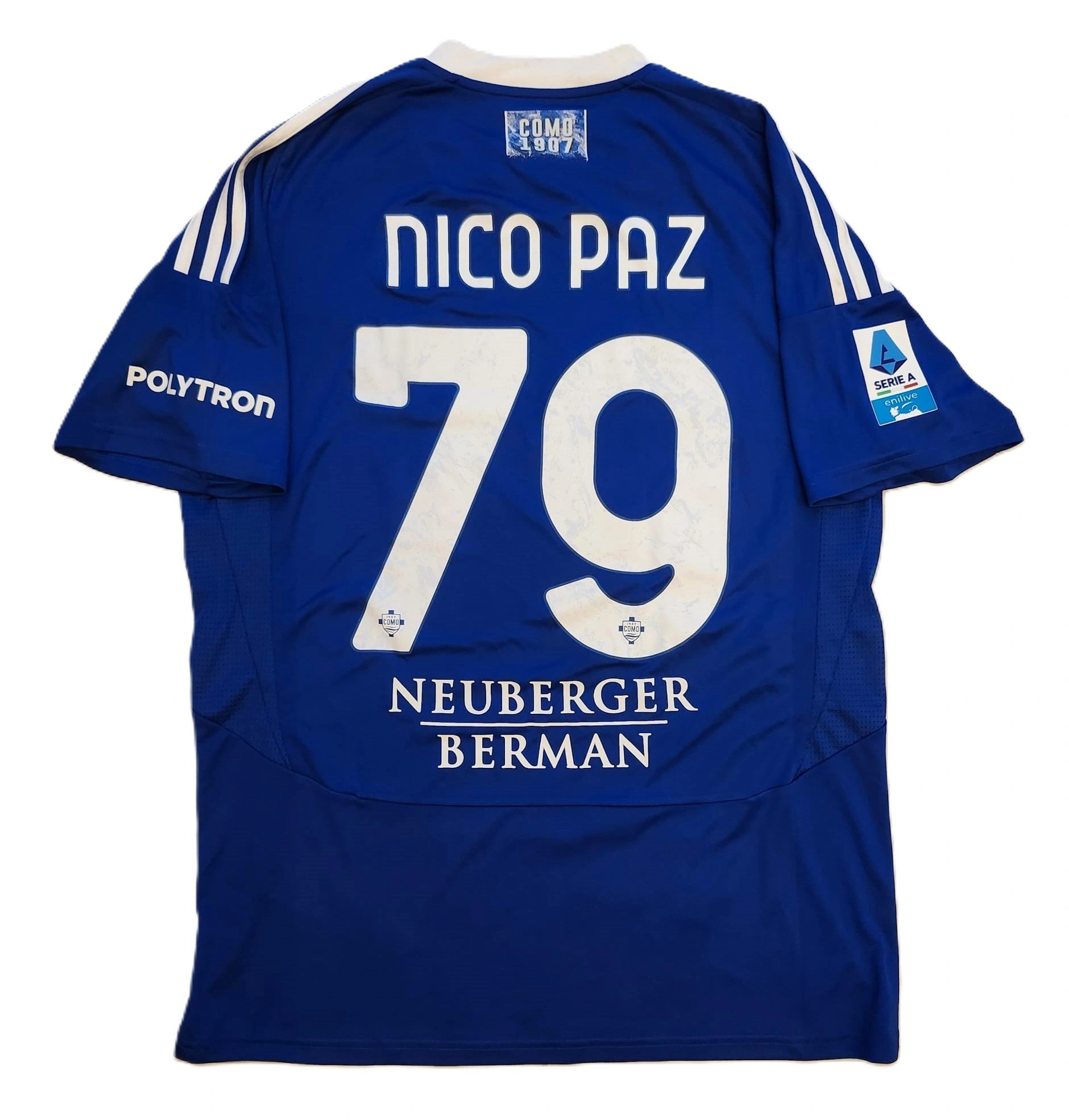 Nico Paz Como Worn Shirt Vs Hellas Verona Signed With COA Nico Paz Como Worn Shirt Vs Hellas Verona Signed With COA