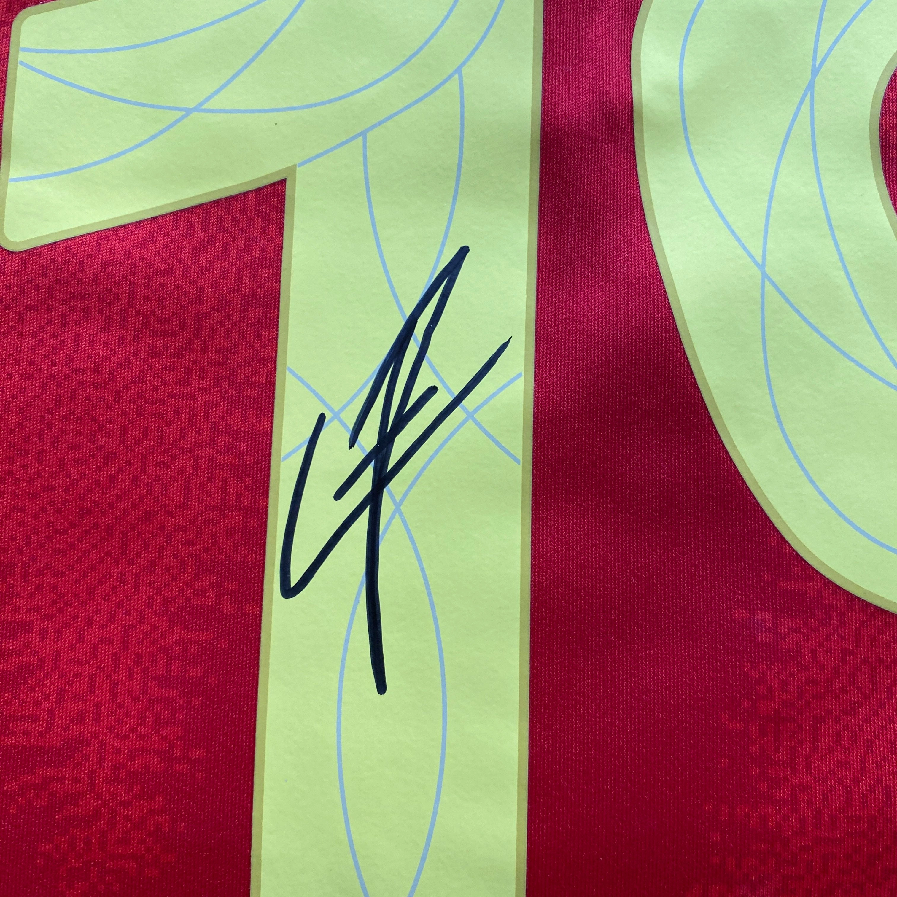 Maillot De Foot Autographié Par Xavi (Espagne) - Display AFTAL Avec Certificat