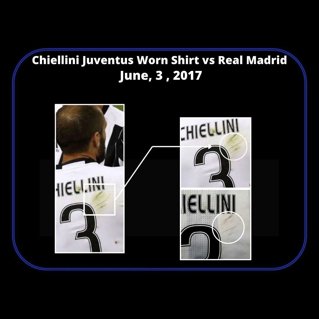 Maillot Juventus Chiellini Match Worn Indossé Shirt Jersey COA 2013/2014