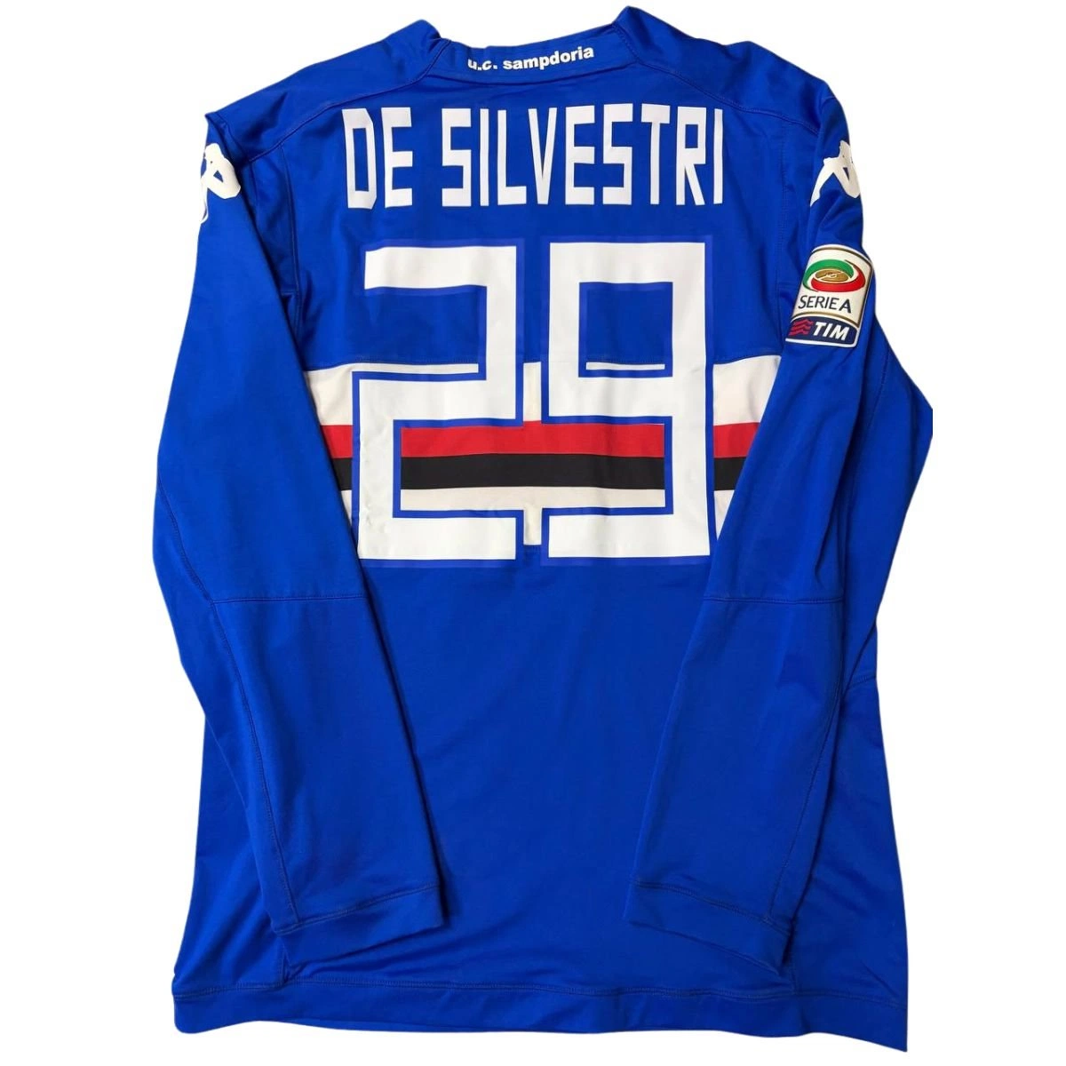 Maillot Sampdoria Porté Match 2011/12 – Massimo Volta Numéro 6, Domicile Bleu Taille XL