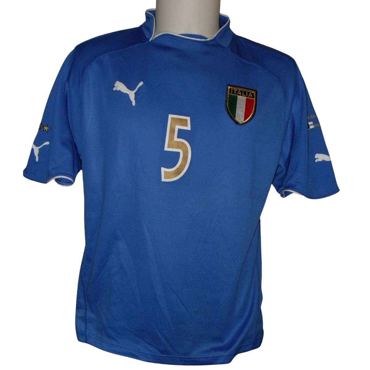 Cannavaro Italy match shirt vs Finland - Euro 2004 Qualifiers