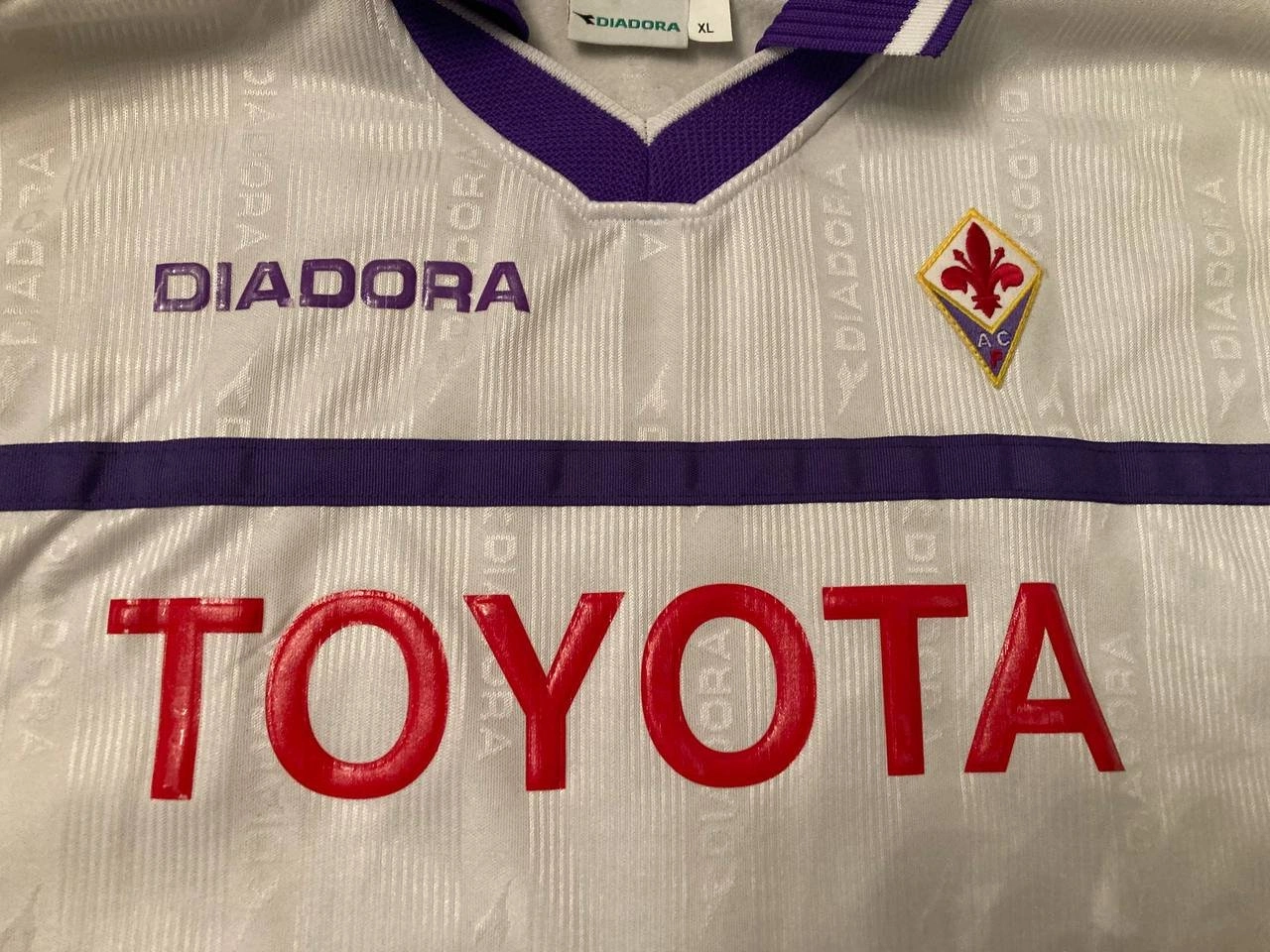 Maillot Match Worn Rui Costa – Fiorentina Diadora – Taille XL Numéro 10