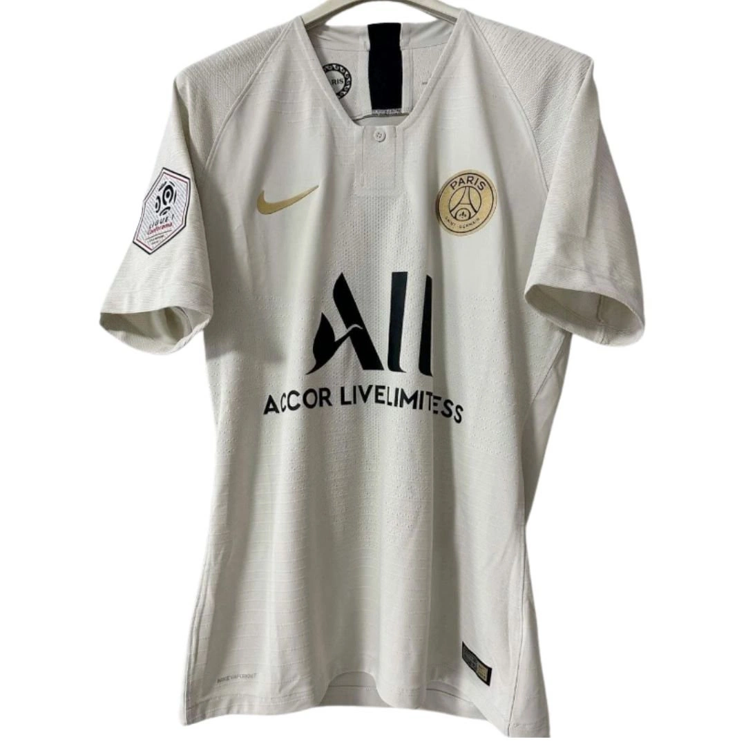 white and gold psg jersey